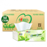 心相印 抽纸 茶语系列 软抽3层130抽面巾纸*18包（中规格）