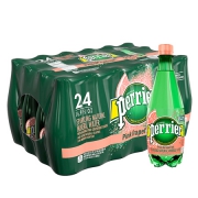 巴黎水（Perrier）  含气天然矿泉水 西柚味 塑料瓶装 500ML*24瓶 *4箱
