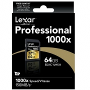 Lexar 雷克沙 1000X SDXC UHS-II存储卡64GB Prime会员免费直邮含税