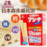 Morinaga森永婴儿辅食高钙磨牙饼干威化饼14枚（2枚×7袋）*6箱