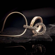 Swarovski 施华洛世奇 女士CIRCLE圆环吊坠项链 2色