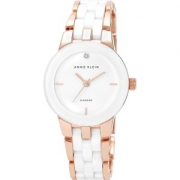Anne Klein 女士 AK/1610WTRG 玫瑰金陶瓷手表