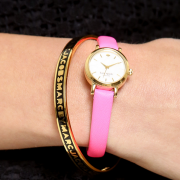 马克·雅可布（MARC BY MARC JACOBS）   女士logo字金色手镯