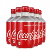 日本进口 可口可乐（Coca-Cola）碳酸饮料 300ml*6瓶 铝瓶装 套装+凑单品