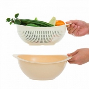 Citylong禧天龙 塑料沥水篮洗菜篮圆形水果盘双层