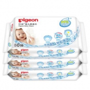 贝亲（Pigeon）PL135 婴儿柔湿巾 湿纸巾 80片装（3包）