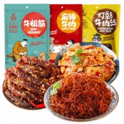 科尔沁 牛肉干零食组合 435g *4件 +凑单品