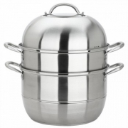 美厨（maxcook）304不锈钢三层蒸锅 复底30CM
