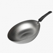 当当优品 精铸生铁平底炒锅 电磁炉煤气 通用 32cm