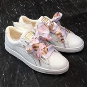 悄悄偷走你的少女心！PUMA 彪马Basket Heart  EQT Geo Camo蝴蝶结板鞋 奶油色