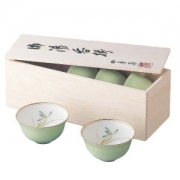 香蘭社  F1180-CQQ 内侧兰花图案 茶杯套组