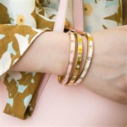 Kate Spade 凯特丝蓓 圆环镶水晶手镯 玫瑰金色