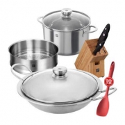 ZWILLING 双立人 living 中式炒锅8件套