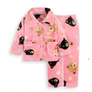 猪猪的故事 儿童珊瑚绒家居服两件套