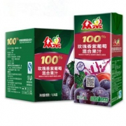 众果 纯果汁 玫瑰香紫葡萄混合果汁 便携装 1L×6盒 箱装