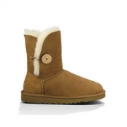 双11预告：UGG 女士羊毛一体贝利纽扣 中筒雪地靴