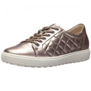 历史低价ECCO Womens Soft 7 Quilted Tie 爱步柔酷7 真皮休闲鞋
