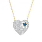SWAROVSKI 施华洛世奇 心形仿水晶项链 金色 *3件