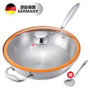 18点：ZOGALL 佐高 德国进口不锈钢炒锅304 不粘锅32cm 电磁炉通用