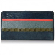 Fossil化石Caroline Navy Multi Stripe女钱包