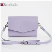 【优雅时尚】Zatchels 微型真皮信封包/单肩斜挎包 粉紫色