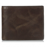 化石（Fossil）  RFID Blocking Derrick 男士真皮钱包