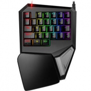 Delux 多彩 T9Plus 单手机械键盘LOL游戏RGB背光 凯华青轴