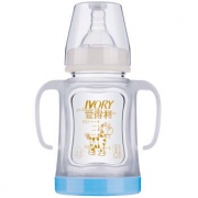 爱得利 防摔宽口径带保护套晶钻玻璃 婴儿奶瓶150ml A94