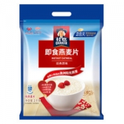桂格（QUAKER）早餐谷物 膳食纤维即食燕麦片 家庭装2000g （新老包装替换中） *10件