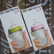 换码继续！Comotomo 可么多么 硅胶软性奶瓶 250ml*2个  绿色/粉色