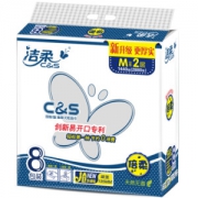 C&S 洁柔 布艺倍柔系列 抽纸 2层180抽*8包 *10件