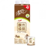 清风（APP）卷纸 原木纯品 3层270段卫生纸*10卷 *7件