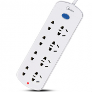 Midea 美的 A1C44L1.8-A5 8孔位总控开关 插线板 1.8米