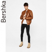 双11预告：Bershka 男士人造皮骑士夹克