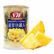 S&W 菠萝块罐头 385g*3件