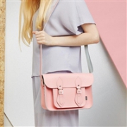 新低价！ THE CAMBRIDGE SATCHEL 女士真皮经典剑桥包 粉色款