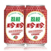 珍珍 碳酸饮料 荔枝味汽水 330ml*24听