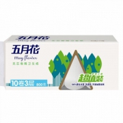 五月花 柔韧舒品3层80g无芯卷纸*10卷