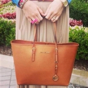 MICHAEL Michael Kors Jet Set 女士中号真皮托特包 多色  赠同心锁
