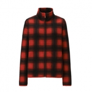 UNIQLO优衣库 女装印花摇粒绒拉链茄克