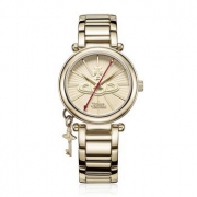 金盒特价！Vivienne Westwood 经典浮雕表盘镀金女表