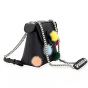 Fendi 17年秋冬新款 Back to School 系列彩色毛球装饰迷你双肩包