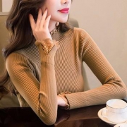 班图诗妮 半高领加绒加厚毛衣
