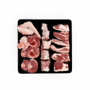 草原宏宝 羔羊骨肉汤包 1kg装*2份+六和单冻鸡翅根1kg*2份