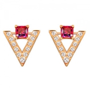 SWAROVSKI 施华洛世奇 5249350 玫瑰金色 V形耳钉 *3件