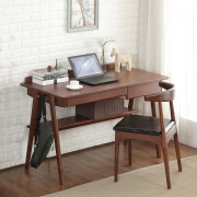 夏树 SZ001 北欧实木书桌椅 国内版 1.2m 单桌+牛角椅