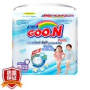 GOO.N 大王 柔软贴身系列 短裤式纸尿裤 XL22片