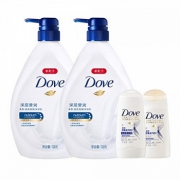 Dove多芬 滋养美肤沐浴乳套装730g*2+洗发水50ml+精华素50m