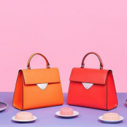 COCCINELLE B14系列 MINI 女款真皮手提包+羊绒围巾