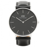 DanielWellington 经典黑色简约中性时尚腕表DW00100145